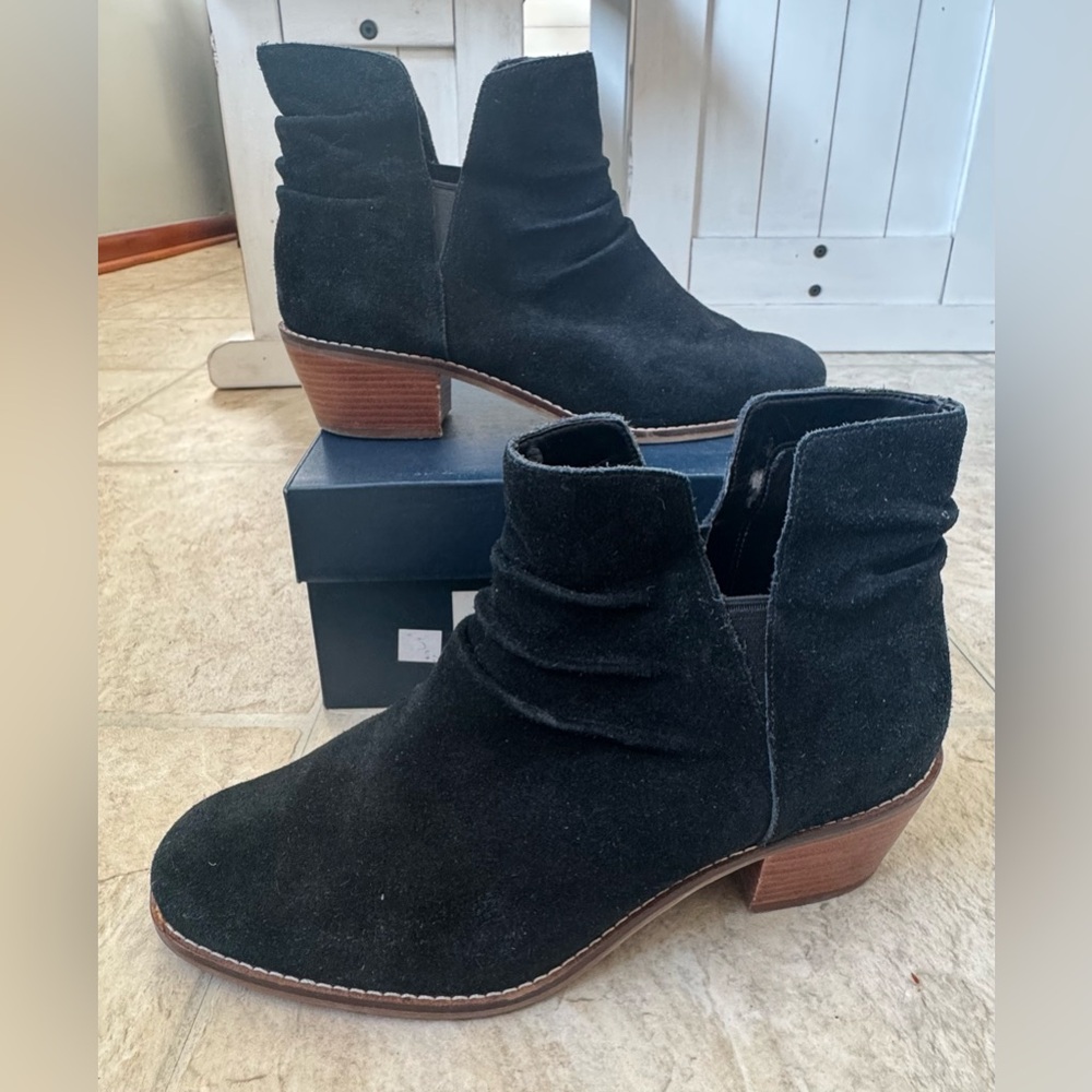 Cole Haan Black Suede Ankle Boots